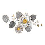 ΜΕΤΑΛΛΙΚΟ ΔΙΑΚΟΣΜΗΤΙΚΟ ΤΟΙΧΟΥ Fylliana FL0399 ΓΚΡΙ-ΛΕΥΚΟ-ΧΡΥΣΟ ΧΡΩΜΑ 90x7x48εκ