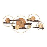 ΜΕΤΑΛΛΙΚΟ ΔΙΑΚΟΣΜΗΤΙΚΟ ΤΟΙΧΟΥ Fylliana FL0786 ΚΑΦΕ-ΧΡΥΣΟ-ΜΠΕΖ ΧΡΩΜΑ 119x5x57εκ