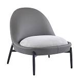 ΠΟΛΥΘΡΟΝΑ Fylliana FL829 ΓΚΡΙ ΥΦΑΣΜΑ ΜΕ ΜΕΤΑΛΛΙΚΑ ΠΟΔΙΑ 74x84x80εκ