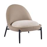 ΠΟΛΥΘΡΟΝΑ Fylliana FL829 ΜΠΕΖ ΥΦΑΣΜΑ ΜΕ ΜΕΤΑΛΛΙΚΑ ΠΟΔΙΑ 74x84x80εκ