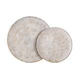 ΣΕΤ 2 ΜΕΤΑΛΛΙΚΟΙ ΔΙΣΚΟΙ Fylliana FL0220 ΑΝΤΙΚΕ ΑΣΗΜΙ ΧΡΩΜΑ 40x40x2εκ & 30x30x2εκ