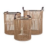 ΣΕΤ 3 ΣΤΡΟΓΓΥΛΑ ΚΑΛΑΘΙΑ Fylliana FL2428 ΜΠΕΖ ΧΡΩΜΑ 40x45εκ