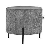 ΣΤΡΟΓΓΥΛΟ ΣΚΑΜΠΟ Fylliana New Lux ΓΚΡΙ ΧΡΩΜΑ 46x46x43εκ