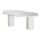 ΤΡΑΠΕΖΙ ΤΡΑΠΕΖΑΡΙΑΣ Fylliana Concretto ΛΕΥΚΟ ΜΕ ΥΦΗ ΤΣΙΜΕΝΤΟΥ ΧΡΩΜΑ 180x90x76εκ