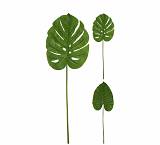 Ανάμικτα φύλλα Μονστέρα & Φιλόδενδρου "Real touch", 84cm FL009