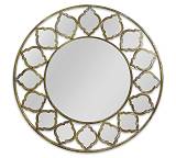 Στρογγυλός καθρέπτης,χρυσή κορνίζα "Moroccan",95cm HT565