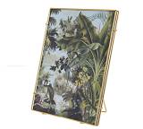 Φωτ/θήκη (13x18) χρυσή κορνίζα & τροπικό θέμα,20x25cm  HE253