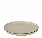 Πιάτο πορσελάνης γλυκού/φρούτου 19x2,5cm,μπεζ χρ. KZ231