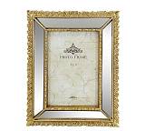 Φωτο/θήκη polyresin με χρυσή κορνίζα καθρέπτη 10x15cm KO170