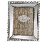 Φωτο/θήκη polyresin με ασημί κορνίζα καθρέπτη 13x18cm KO173