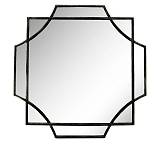 Καθρέπτης art deco μεταλ.κορνίζα 80x80cm MI143