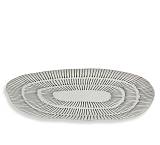 Πιατέλα κεραμική, ασύμμετρο σχ.,λευκό/μαύρο, δ.30cm XET-8280