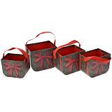 ΧΑΡΤΙΝΟ ΚΟΥΤΙ ΤΣΑΝΤΑ ΣΕΤ 4 ΠΡΑΣΙΝΟ ΜΕ ΦΙΟΓΚΟ