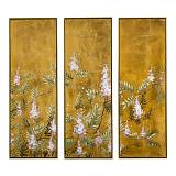 GOLD FOIL ΕΛΑΙΟΓΡΑΦΙΑ ΤΡΙΠΤΥΧΗ 120Χ120ΕΚ ΜΕ ΧΡΥΣΗ ΚΟΡΝΙΖΑ