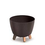 LAMIA ECO WOOD ΚΑΦΕ ΧΡΩΜΑ ΠΛΑΣΤΙΚΟ ΚΑΣΠΩ Φ23.5Χ21ΕΚ