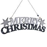 ΜΑΥΡΟ ΞΥΛΙΝΟ ΚΡΕΜΑΣΤΟ MERRY CHRISTMAS 41Χ13ΕΚ