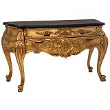 ΧΡΥΣΗ MDF VINTAGE ΚΟΝΣΟΛΑ ΜΕ ΜΑΥΡΗ ΕΠΙΦΑΝΕΙΑ 148Χ65Χ83ΕΚ