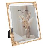 ΧΡΥΣΗ ΜΕΤΑΛΛΙΚΗ ΚΟΡΝΙΖΑ 20Χ25 ΕΚ ΜΕ ΣΧΕΔΙΟ ΛΟΥΛΟΥΔΙ ΣΤΙΣ ΓΩΝΙΕΣ