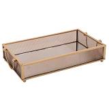 ΧΡΥΣΟΣ ΜΕΤΑΛΛΙΚΟΣ ΔΙΣΚΟΣ 24Χ14Χ5 ΕΚ ΜΕ ΜΕΛΙ ΓΥΑΛΙ ΚΑΙ ΚΑΘΡΕΠΤΗ