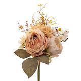 ΚΡΕΜ  ΡΟΖ ΜΠΟΥΚΕΤΟ ΤΡΙΑΝΤΑΦΥΛΛΟ ΜΕ ΨΙΛΟΛΟΥΛΟΥΔΟ Χ33ΕΚ.