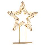 ΦΩΤΙΖΟΜΕΝΟ ΕΠΙΤΡΑΠΕΖΙΟ ΔΙΑΚΟΣΜΗΤΙΚΟ ΑΣΤΕΡΙ  ΣΕ ΧΡΥΣΗ ΒΑΣΗ 39Χ11Χ46ΕΚ ΜΕ 600 LED ΘΕΡΜΟ ΛΕΥΚΟ IP44