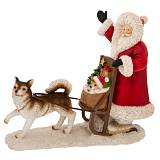 ΚΟΚΚΙΝΗ ΠΟΛΥΡΕΖΙΝ ΦΙΓΟΥΡΑ ΑΓΙΟΥ ΒΑΣΙΛΗ ΣΕ ΕΛΚΗΘΡΟ ΜΕ ΣΚΥΛΟ 21Χ12,5Χ22,5ΕΚ