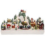 ΦΩΤΙΖΟΜΕΝΟ ΧΡΙΣΤΟΥΓΕΝΝΙΑΤΙΚΟ ΧΩΡΙΟ ΜΕ ΤΡΕΝΟ ΠΟΥ ΚΙΝΕΙΤΑΙ 41Χ16Χ24ΕΚ ΡΕΥΜΑΤΟΣ