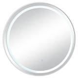 ΛΕΥΚΟΣ ΣΤΡΟΓΓΥΛΟΣ ΜΕΤΑΛΛΙΚΟΣ ΚΑΘΡΕΦΤΗΣ ΤΟΙΧΟΥ ΜΕ LED Φ70ΕΚ