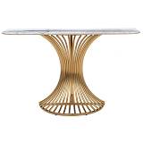 ΚΟΝΣΟΛΑ ΧΡΥΣΗ ΜΕΤΑΛΛΙΚΗ 130Χ40Χ80ΕΚΜΕ ΛΕΥΚΗ ΚΕΡΑΜΙΚΗ ΕΠΙΦΑΝΕΙΑ (ΕΦΕ ΜΑΡΜΑΡΟΥ)