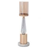 ΧΡΥΣΟ ΜΕΤΑΛΛΙΚΟ ΚΗΡΟΠΗΓΙΟ ΜΕ ΑΚΡΥΛΙΚΟ ΚΟΡΜΟ, ΓΥΑΛΙ AND ΜΑΡΜΑΡΙΝΗ ΒΑΣΗ Φ13Χ48ΕΚ