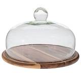 ΞΥΛΙΝΟΣ ΣΤΡΟΓΓΥΛΟΣ ΔΙΣΚΟΣ ΣΕΡΒΙΡΙΣΜΑΤΟΣ ΜΕ ΓΥΑΛΙΝΟ ΚΑΠΑΚΙ Φ29Χ21ΕΚ