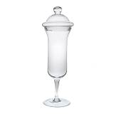 ΔΙΑΦΑΝΟ ΓΥΑΛΙΝΟ ΒΑΖΟ ΜΕ ΠΟΔΙ AND ΚΑΠΑΚΙ Φ19Χ55ΕΚ