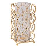 ΧΡΥΣΟ ΜΕΤΑΛΛΙΚΟ ΚΗΡΟΠΗΓΙΟ ΜΕ ΚΡΙΚΟΥΣ AND ΔΙΑΦΑΝΟ ΓΥΑΛΙ 13Χ13Χ25ΕΚ