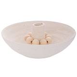 ΛΕΥΚΟ ΚΕΡΑΜΙΚΟ ΚΗΡΟΠΗΓΙΟ ΜΕ ΞΥΛΙΝΕΣ ΧΑΝΤΡΕΣ 15,5Χ15,5Χ6ΕΚ