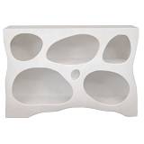 ΛΕΥΚΟ ΕΠΙΠΛΟ ΑΠΌ MDF ΜΕ ΑΚΑΝΟΝΙΣΤΕΣ ΘΗΚΕΣ 120Χ35Χ80ΕΚ