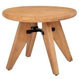 ΣΤΡΟΓΓΥΛΟ ΒΟΗΘΗΤΙΚΟ ΤΡΑΠΕΖΑΚΙ ΑΠΌ ΞΥΛΟ ΠΕΥΚΟΥ  60Χ60Χ47ΕΚ KD