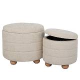 ΣΕΤ 2 ΣΚΑΜΠΟ ΕΚΡΟΥ ΥΦΑΣΜΑΤΙΝΑ ΜΕ ΑΠΟΘΗΚΕΥΤΙΚΟ ΧΩΡΟ AND ΞΥΛΙΝΑ ΠΟΔΙΑ 48Χ48Χ40  37Χ37Χ34ΕΚ