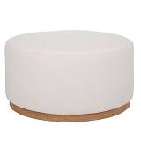 ΣΚΑΜΠΟ ΣΤΡΟΓΓΥΛΟ ΜΕ ΚΡΕΜ ΜΠΟΥΚΛΕ ΥΦΑΣΜΑ AND ΚΑΦΕ ΞΥΛΙΝΗ ΒΑΣΗ 80Χ80Χ41ΕΚ