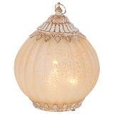 ΚΙΤΡΙΝΟ ΓΥΑΛΙΝΟ ΣΤΡΟΓΓΥΛΟ ΦΑΝΑΡΑΚΙ ΜΕ LED ΦΩΣ AND ΜΕΤΑΛΛΙΚΟ ΚΑΠΑΚΙ 15Χ15Χ19ΕΚ AAA1.5V