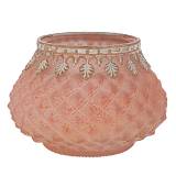 ΡΟΖ ΓΥΑΛΙΝΟ ΣΤΡΟΓΓΥΛΟ ΚΗΡΟΠΗΓΙΟ ΓΙΑ ΡΕΣΩ 11,5Χ11,5Χ8ΕΚ