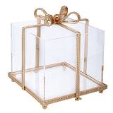 ΔΙΣΚΟΣ ΧΡΥΣΟ ΜΕΤΑΛΛΙΚΟ ΔΩΡΑΚΙ ΜΕ PLEXIGLASS 15Χ15Χ17ΕΚ