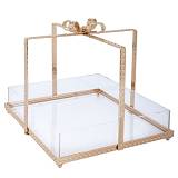 ΔΙΣΚΟΣ ΧΡΥΣΟ ΜΕΤΑΛΛΙΚΟ ΔΩΡΑΚΙ ΜΕ  PLEXIGLASS 29Χ29Χ25ΕΚ