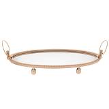 ΧΡΥΣΟΣ ΟΒΑΛ ΜΕΤΑΛΛΙΚΟΣ ΔΙΣΚΟΣ ΜΕ ΓΥΑΛΙΝΗ ΕΠΙΦΑΝΕΙΑ 66Χ37Χ11ΕΚ