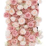 ΡΟΛΟ ΠΑΝΕΛ ΤΟΙΧΟΥ ΜΕ ΡΟΖ AND ΛΕΥΚΑ ΛΟΥΛΟΥΔΙΑ AND ΥΦΑΣΜΑΤΙΝΗ ΠΛΑΤΗ 50Χ250ΕΚ