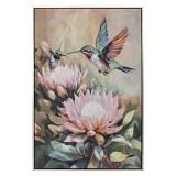 ΠΙΝΑΚΑΣ ΝΟΥΦΑΡΟ ΜΕ ΠΟΥΛΙΑ ΣΕ ΤΥΠΩΜΕΝΟ ΚΑΜΒΑ ΜΕ ΜΑΥΡΗ ΑΣΗΜΙ ΚΟΡΝΙΖΑ 60Χ90ΕΚ