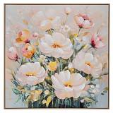 ΠΙΝΑΚΑΣ ΜΕ ΛΟΥΛΟΥΔΙΑ ΣΕ ΤΥΠΩΜΕΝΟ ΚΑΜΒΑ ΜΕ ΚΟΡΝΙΖΑ 100Χ100ΕΚ