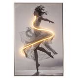 ΠΙΝΑΚΑΣ ΜΠΑΛΑΡΙΝΑ WITH LED LIGHT ΜΕ ΑΣΗΜΙ ΚΟΡΝΙΖΑ ΣΕ ΤΥΠΩΜΕΝΟ ΚΑΜΒΑ 80Χ120ΕΚ