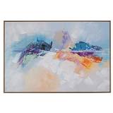 ABSTRACT ΠΟΛΥΧΡΩΜΟΣ ΠΙΝΑΚΑΣ ΕΛΑΙΟΓΡΑΦΙΑ ΜΕ ΚΟΡΝΙΖΑ ΣΕ ΤΥΠΩΜΕΝΟ ΚΑΜΒΑ 120Χ80ΕΚ