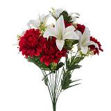 ΜΠΟΥΚΕΤΟ Χ12 ΜΕ ΛΕΥΚΑ ΚΟΚΚΙΝΑ ΛΟΥΛΟΥΔΙΑ 50ΕΚ