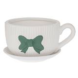 ΚΕΡΑΜΙΚΟ ΚΑΣΠΩ ΦΛΥΤΖΑΝΙ ΜΕ ΠΡΑΣΙΝΟ ΦΙΟΓΚΟ 29,5Χ23Χ17ΕΚ